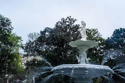Fountain in Forsyth Park in Savannah, Georgia. in Savannah, Georgia, United States