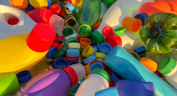 istock Recycling Plastic Bottle Caps. Plastic Material is Recyclable. 1680878583