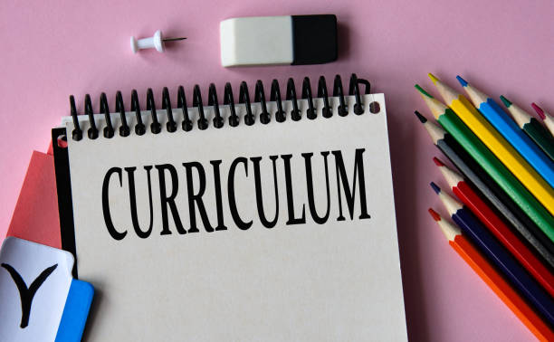istock CURRICULUM - a word written in a notebook on a pink background and colored pencils 1680880807