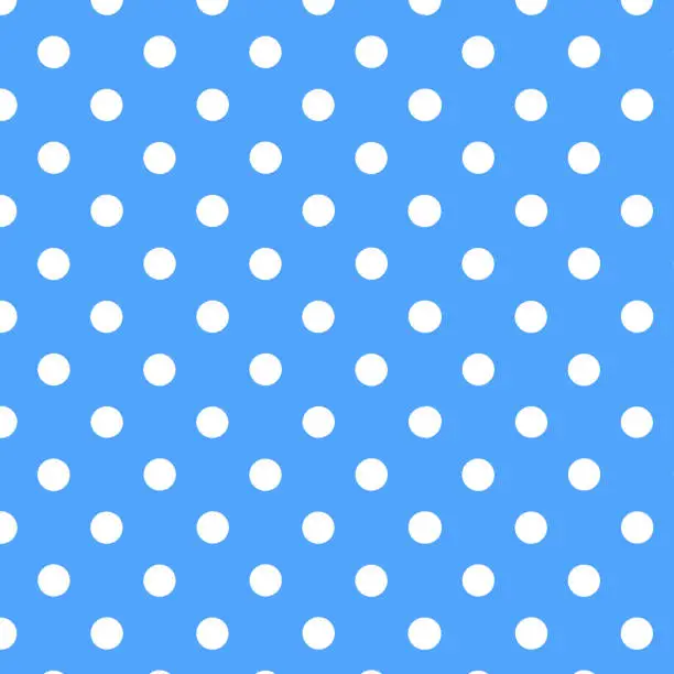 Vector illustration of Blue polka dot pattern for stationery or textile backgrounds