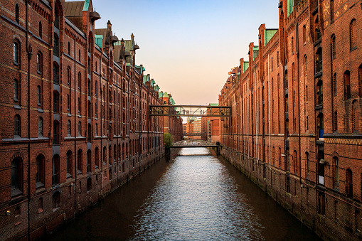 The City of Warehouses or the Speicherstadt. Photo taken on 10th of June 2023 in the UNESCO Worlds Heritage Site of Hamburg or the Free and Hanseatic City of Hamburg, Germany.