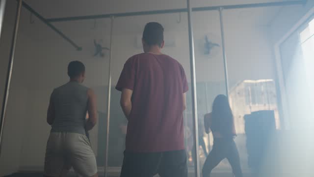 Young people in a dancing class at a dance studio
