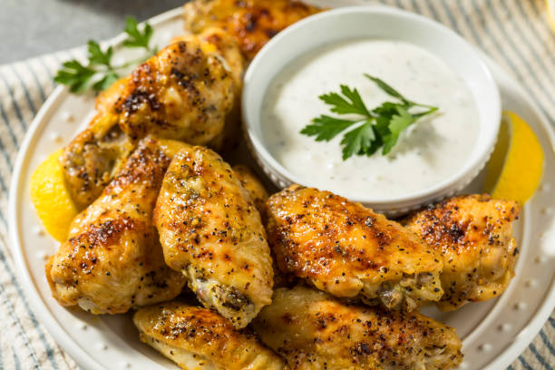 istock Homemade Spicy Lemon Pepper Chicken Wings 1681011451