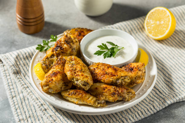 istock Homemade Spicy Lemon Pepper Chicken Wings 1681012262