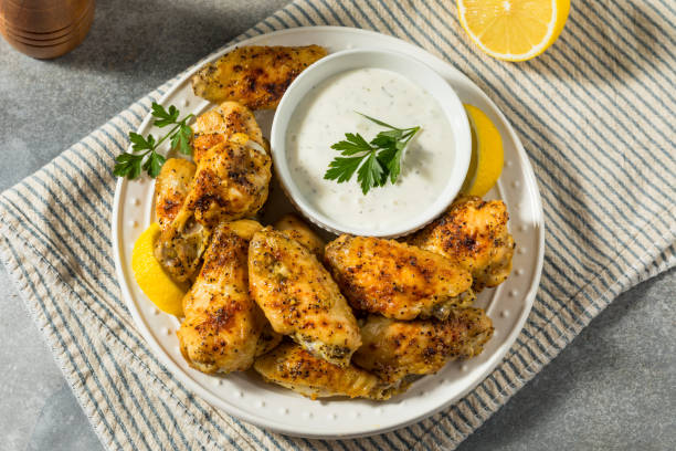 istock Homemade Spicy Lemon Pepper Chicken Wings 1681013356