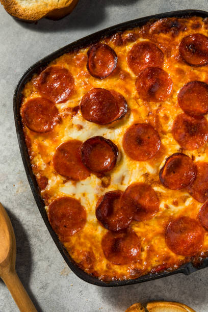 istock Homemade Pepperoni Pizza Appetizer Dip 1681017076