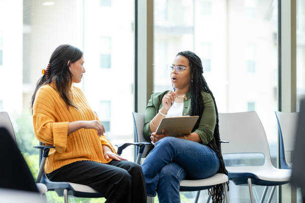 istock Businesswomen participate in brainstorming session 1681104633