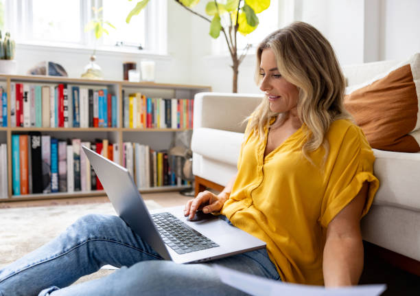 istock Woman working from home on her laptop computer 1681120274