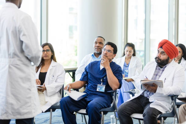 istock Multiracial group of medical students attend class on campus 1681121339