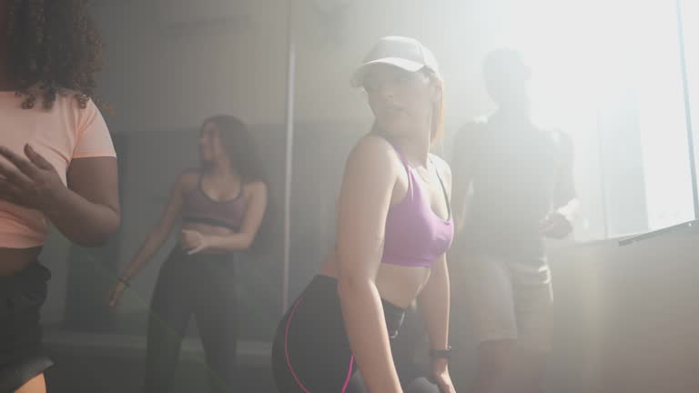 Young woman in a dancing class at a dance studio