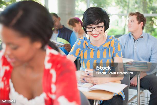 Students In Classroom Stock Photo - Download Image Now - 18-19 Years, Adult, Adults Only