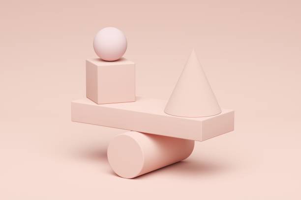 istock Equilibrium balance. Geometric concept. Minimal modern background 1681244253