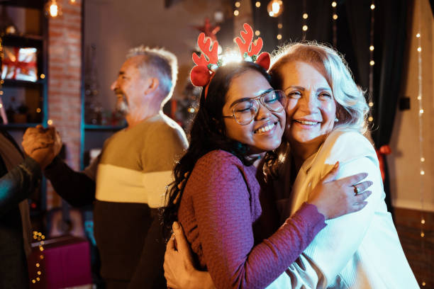 istock Happy family celebrates Christmas 1681424331
