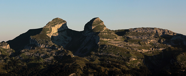 close up of a mountain peak in summer