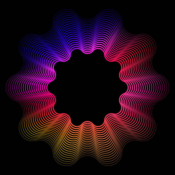 colorful spiral wave on black background