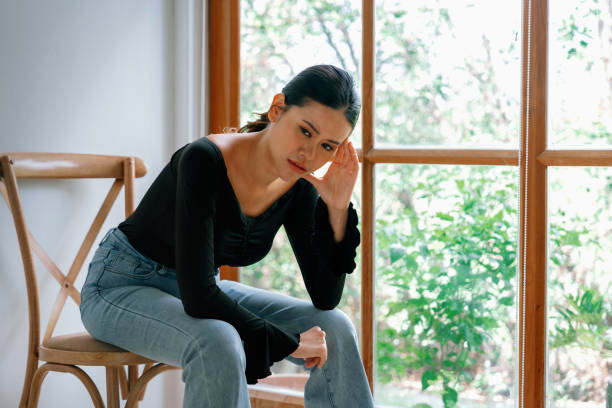 istock Depressed young Asian woman with mental health problem need uttermost treatment 1681643932