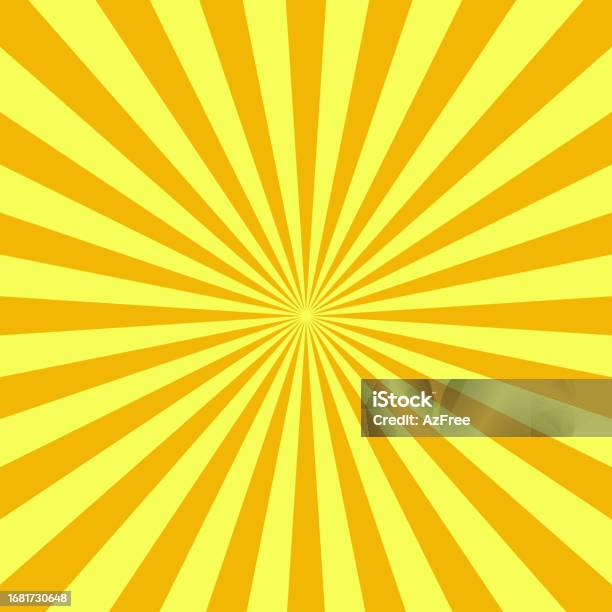 Simple Sun Rays Rellow Yellow Sun Rays Sunburst Pattern Vector Stock Illustration - Download ...