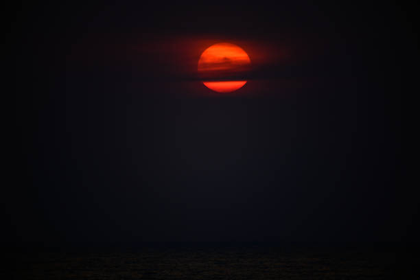 istock Sunset and the darkness on a tropical beach. 1681802881