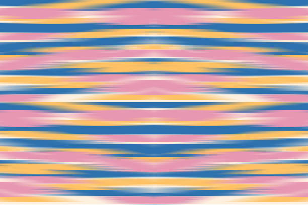 istock Uzbek ikat pattern and fabric in Uzbekistan. 1681817125