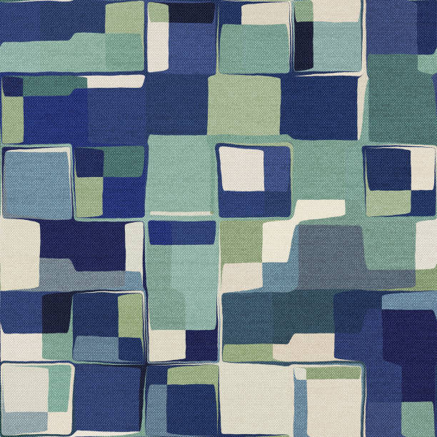 istock Rug seamless texture with geometric pattern, ethnic fabric texture, grunge background, boho style pattern, patchwork, 3d illustration 1681896663