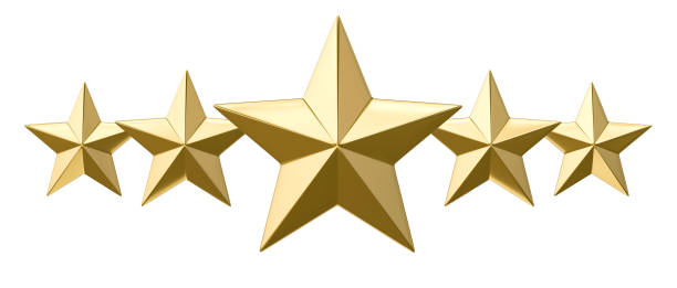 istock 5 stars in or isolated on white. 3d render 1681901660