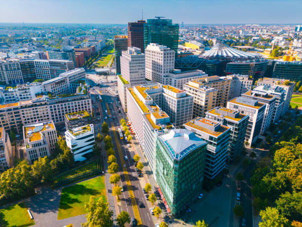 istock Aerial view of downtown Berlin with Potsdamer Platz, Germany 1681903801
