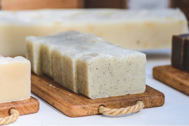 istock Organic handmade soap on a wooden board 1681917463
