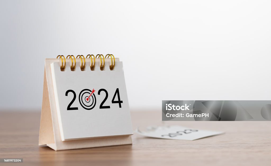 2024 Happy New Year Background Turns Over A Calendar Sheet Setup