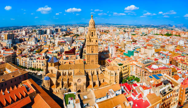 istock Saint Mary Cathedral aerial panoramic view in Murcia 1681975010