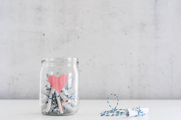 istock Still life of a mason jar with wish lists 1681990433