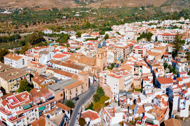 istock Orgiva town aerial panoramic view in Alpujarras, Spain 1681997565
