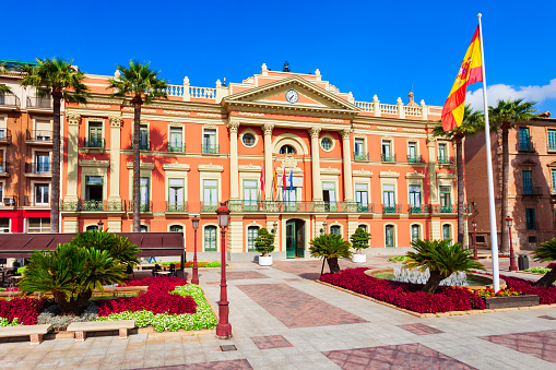 Murcia Town Hall or Ayuntamiento. Murcia is a city in south eastern Spain.