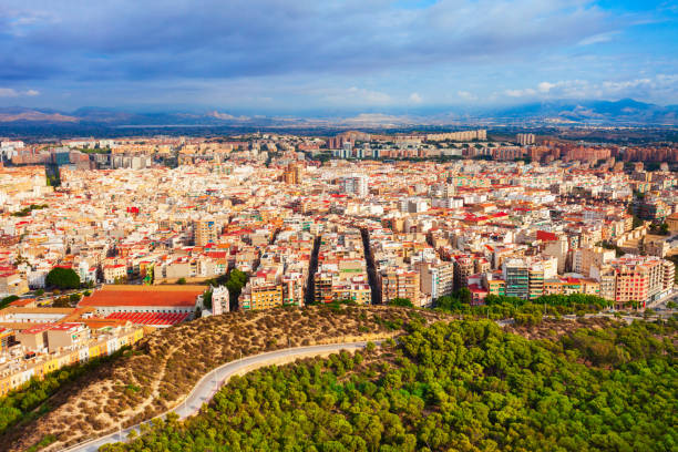 istock Alicante city centre aerial panoramic view, Spain 1682000366