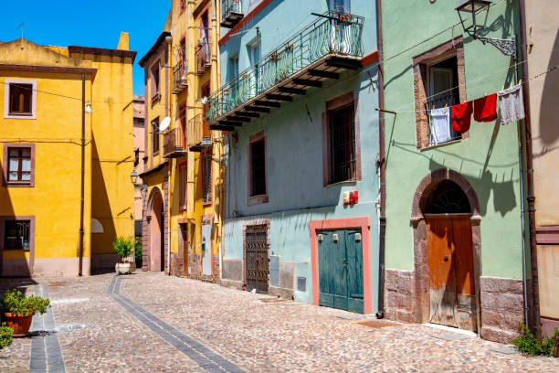 istock Pedestrian Street in Bosa 1682004121