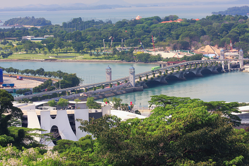 Bridge to Sentosa Island,Singapore,Singapore,asia