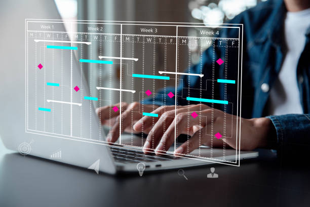 istock Project management concept , analyst working with computer in management system to make report with KPI and metrics connected to database. corporate strategy for finance, operations, sales, marketing. 1682026939
