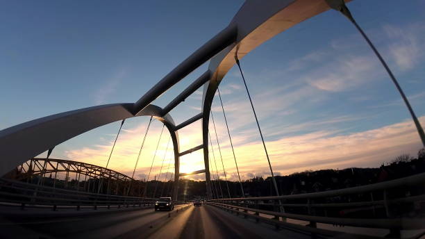 istock Dash Cam Driving Through Modern Bridge POV, Poland Europe 1682040656