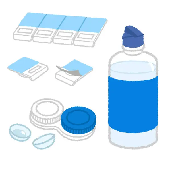 Vector illustration of Contact lens