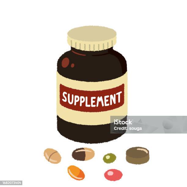 Suplemen Animation Supplement Stock Illustration - Download Image Now - Nutritional ...