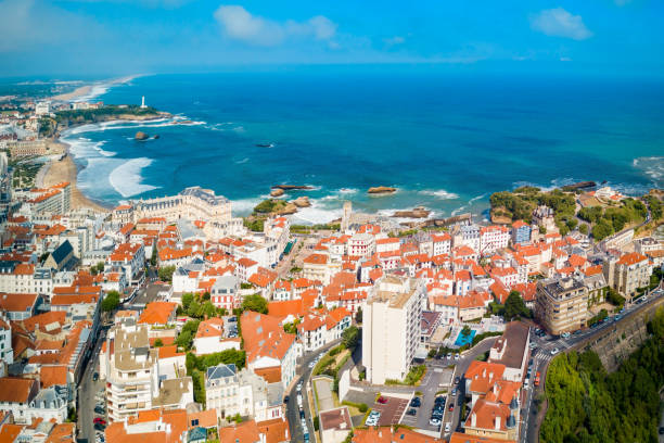 istock Biarritz aerial panoramic view, France 1682098375