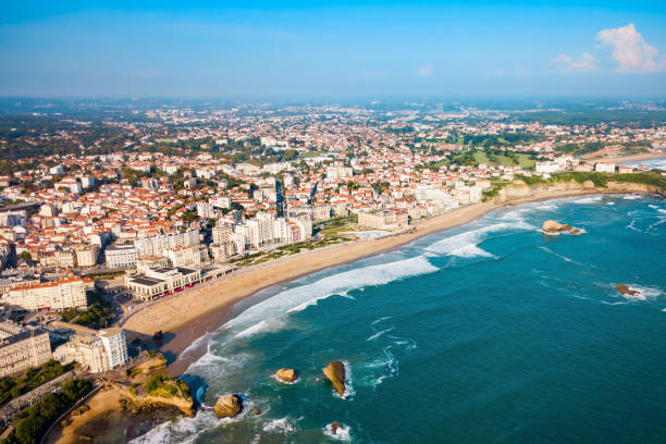 istock Biarritz aerial panoramic view, France 1682098389
