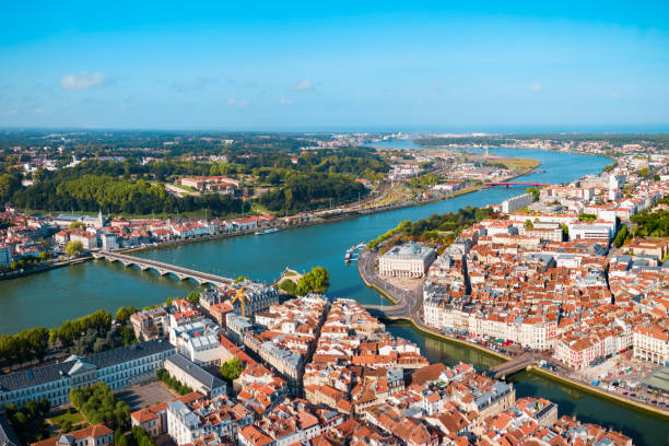 istock Bayonne aerial panoramic view, France 1682098391