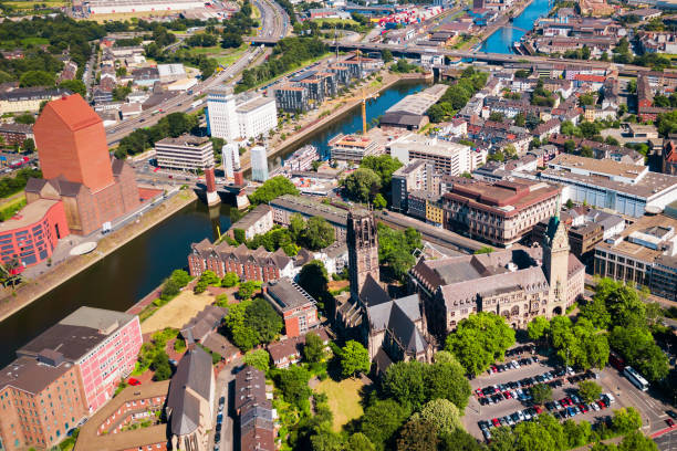 istock Duisburg city skyline in Germany 1682098916