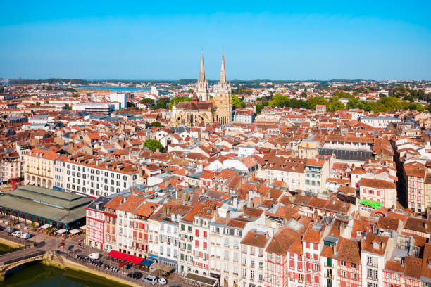 istock Bayonne aerial panoramic view, France 1682098952