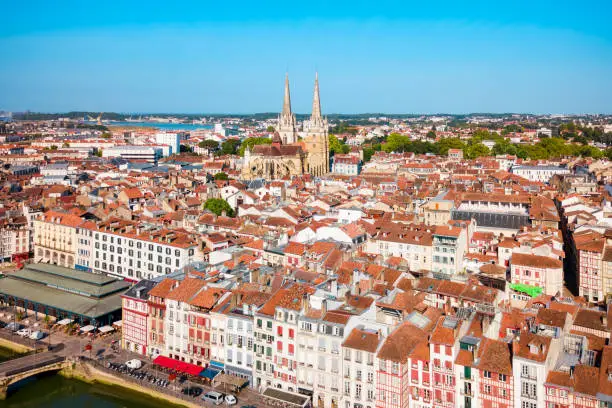 Photo of Bayonne aerial panoramic view, France