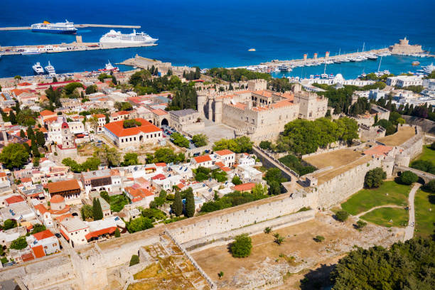 istock Rhodes old town in Greece 1682099488