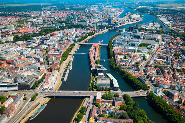 istock Bremen old town aerial view 1682100026