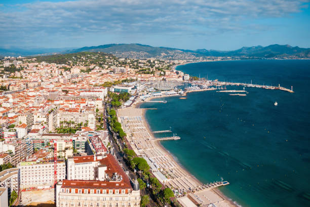 istock Cannes aerial panoramic view, France 1682101103