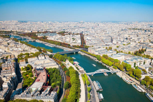 istock Paris aerial panoramic view, France 1682101648
