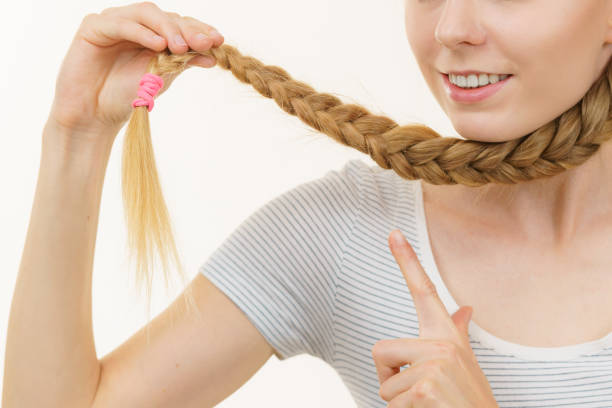 istock Blonde girl with braid hair 1682114024